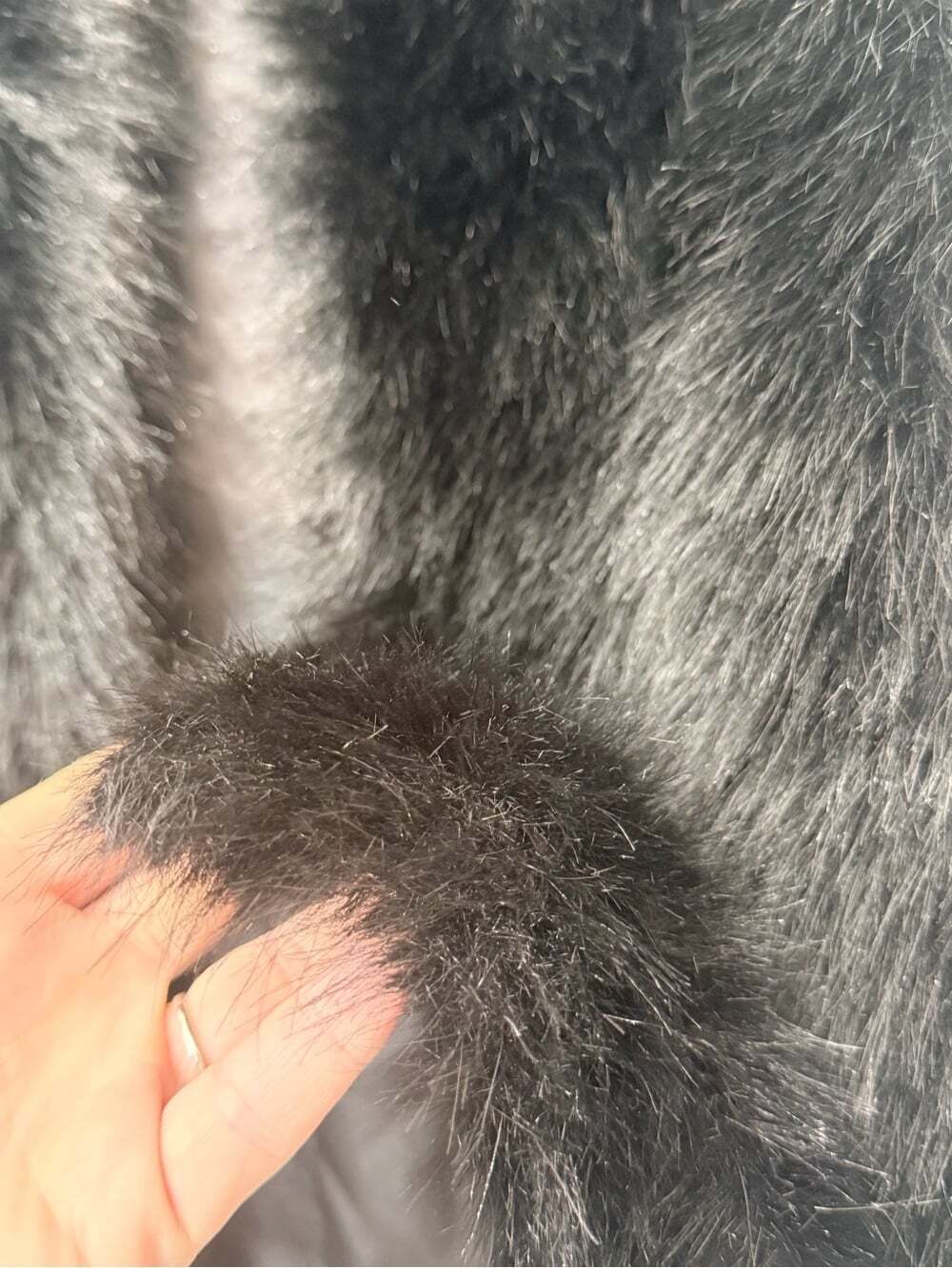 Black Faux Fur Vest Small – Mob Wife Glam Boho Halloween Layering - Picture 6 of 7